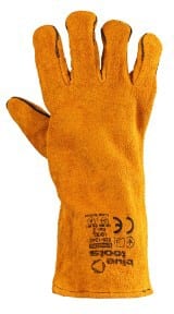 Рукавиці-краги для зварювання 35 см, помаранчева шкіра, Standard, BLUETOOLS